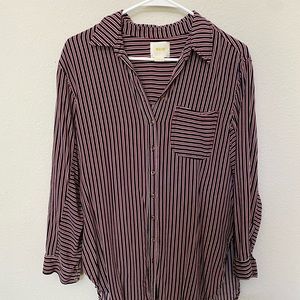 Stripped Anthropologie Button Down